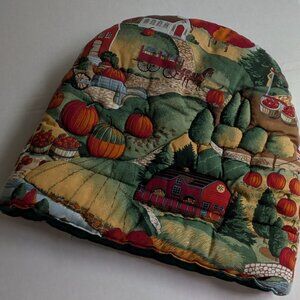 Handmade Quilted Tea Cozy - Fall Country Scene